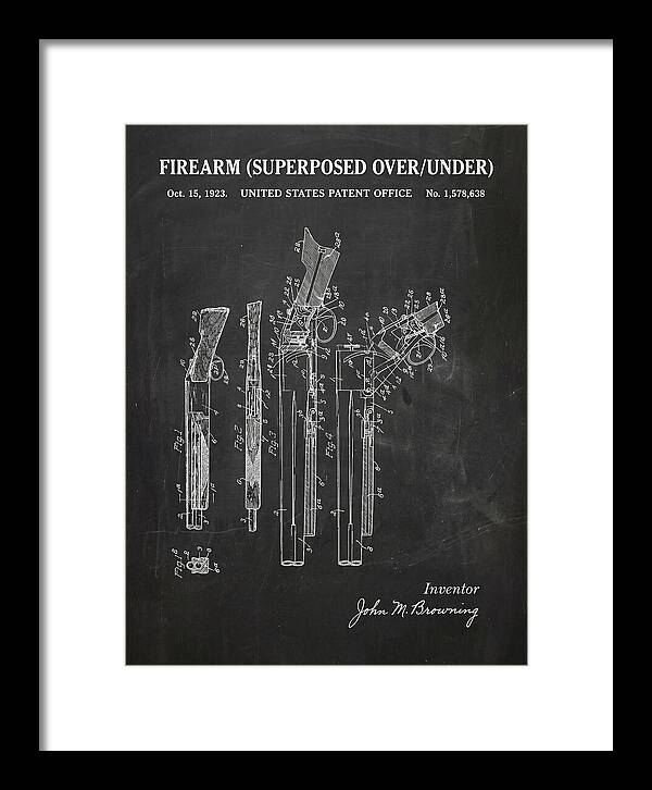 Firearm Superposed Over/under Chalkboard Patent Us1578638