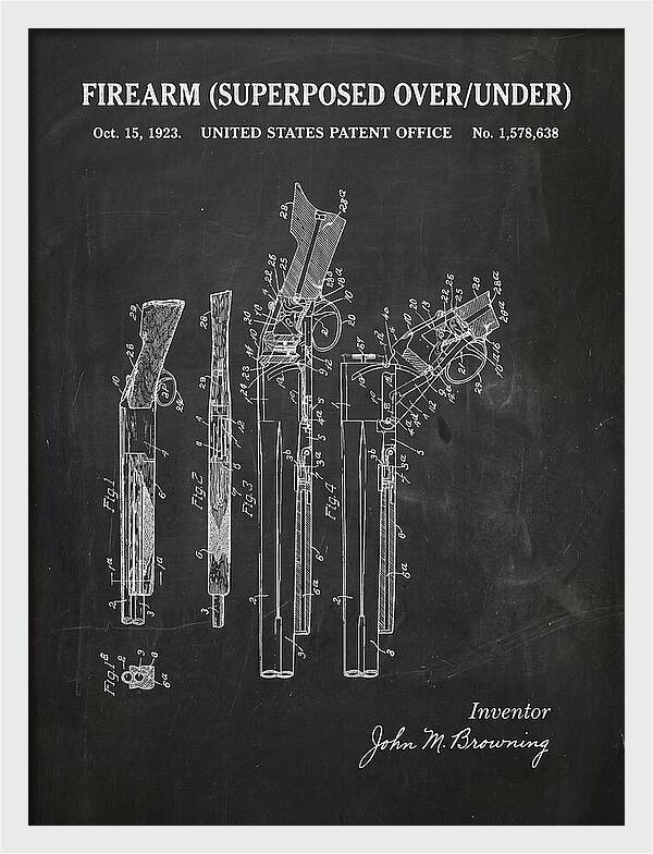 Firearm Superposed Over/under Chalkboard Patent Us1578638
