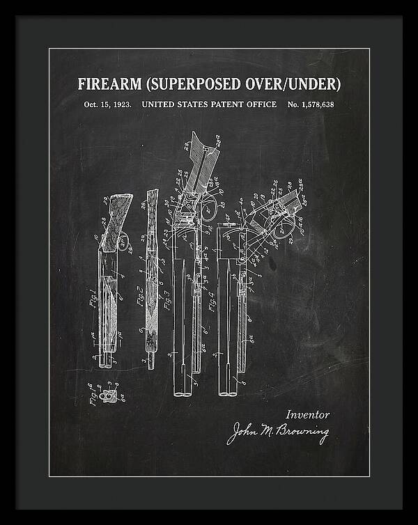 Firearm Superposed Over/under Chalkboard Patent Us1578638