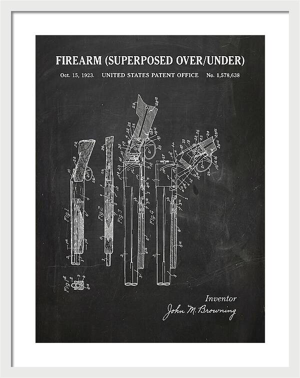 Firearm Superposed Over/under Chalkboard Patent Us1578638