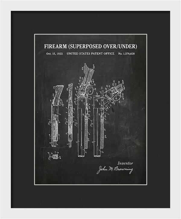 Firearm Superposed Over/under Chalkboard Patent Us1578638