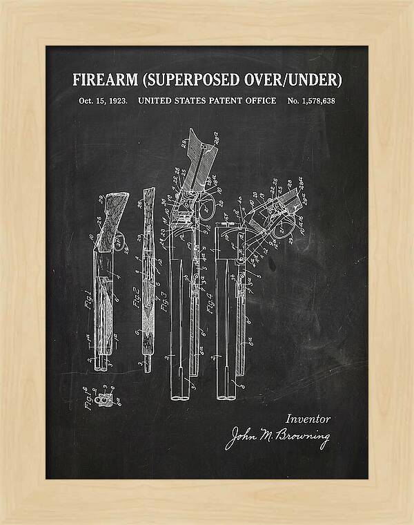 Firearm Superposed Over/under Chalkboard Patent Us1578638