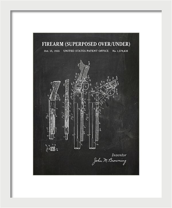 Firearm Superposed Over/under Chalkboard Patent Us1578638
