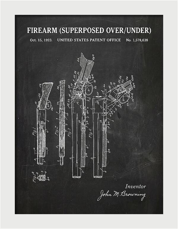 Firearm Superposed Over/under Chalkboard Patent Us1578638