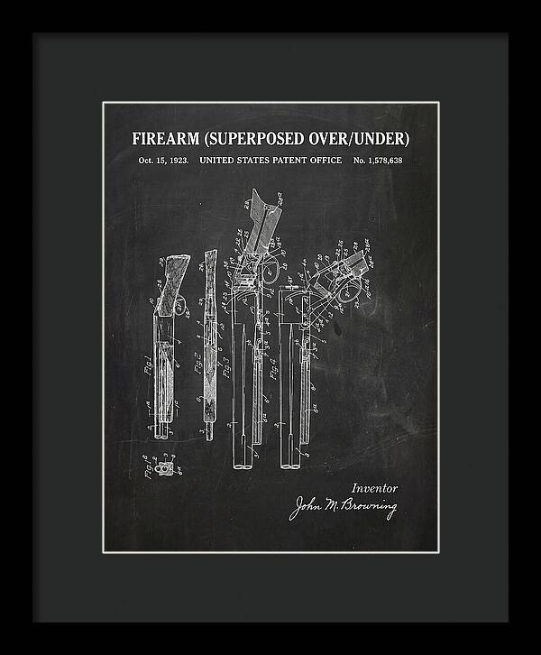 Firearm Superposed Over/under Chalkboard Patent Us1578638