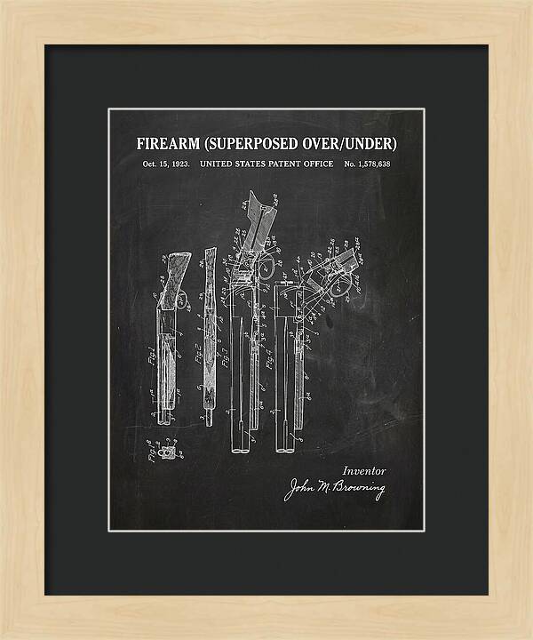 Firearm Superposed Over/under Chalkboard Patent Us1578638