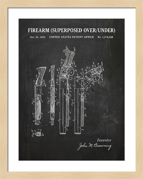 Firearm Superposed Over/under Chalkboard Patent Us1578638