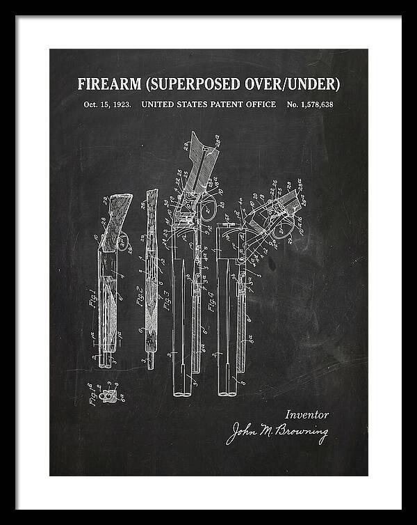 Firearm Superposed Over/under Chalkboard Patent Us1578638