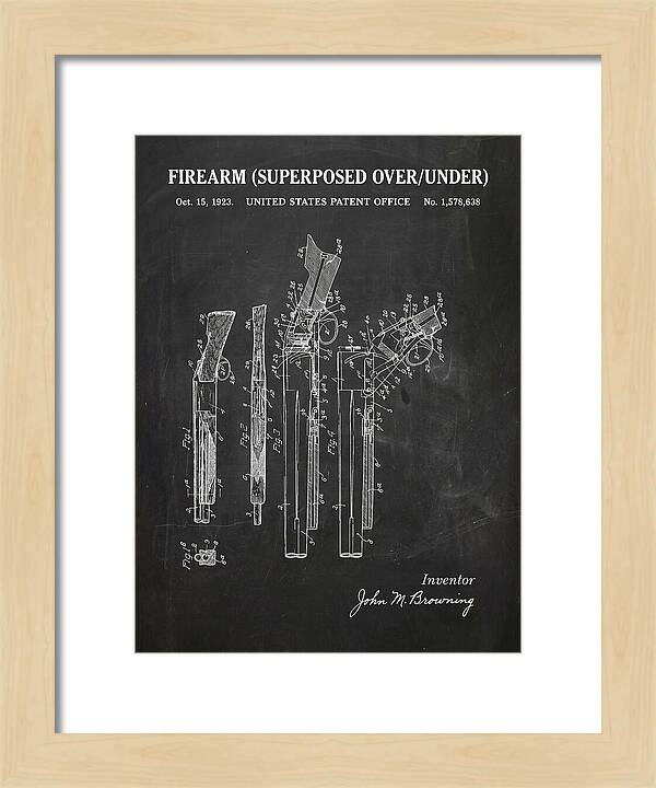 Firearm Superposed Over/under Chalkboard Patent Us1578638