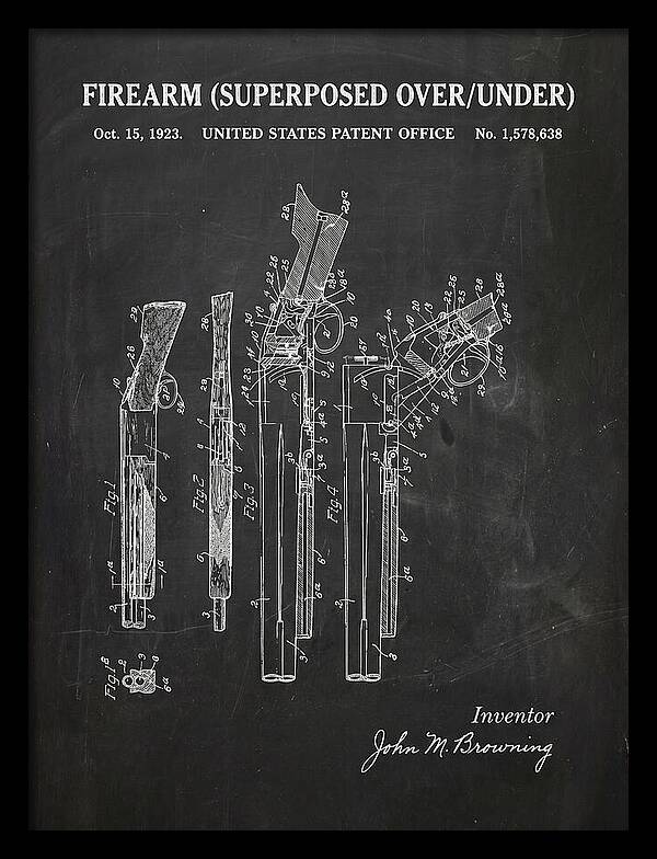 Firearm Superposed Over/under Chalkboard Patent Us1578638