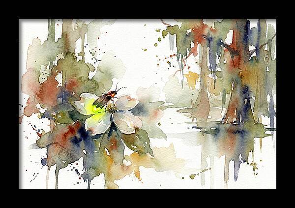 Firefly Illuminating A Blossom