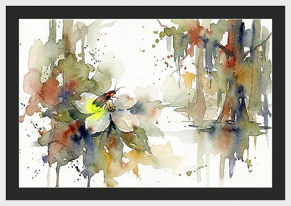 Firefly Illuminating A Blossom