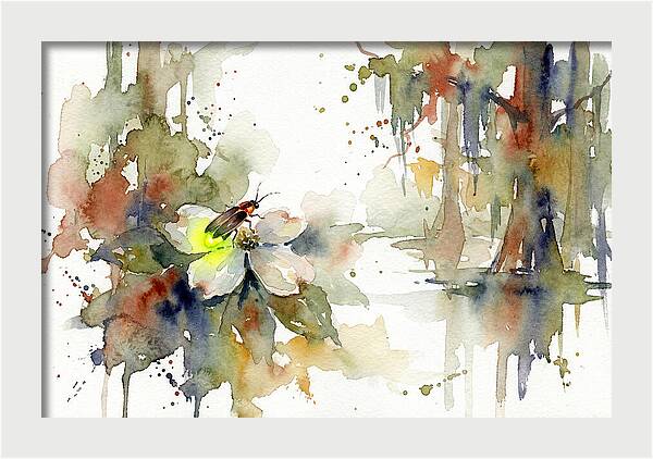 Firefly Illuminating A Blossom