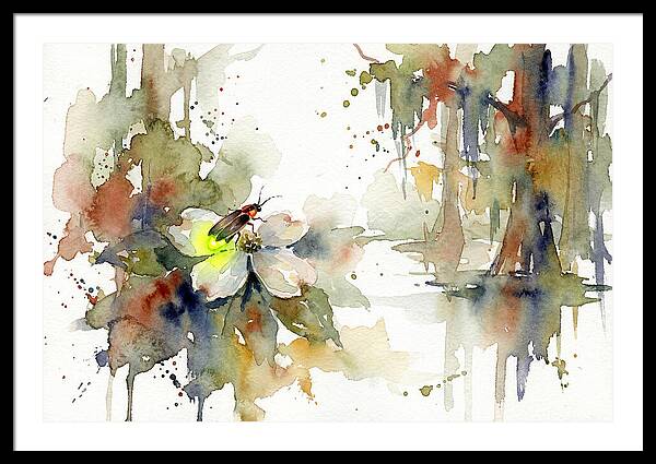 Firefly Illuminating A Blossom