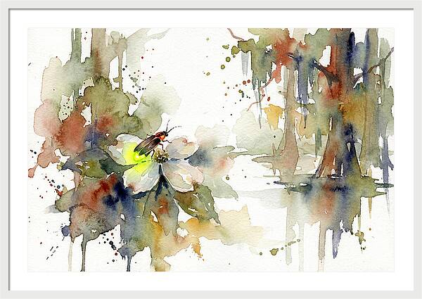 Firefly Illuminating A Blossom