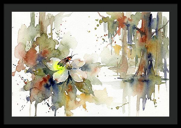 Firefly Illuminating A Blossom