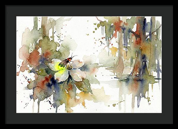 Firefly Illuminating A Blossom