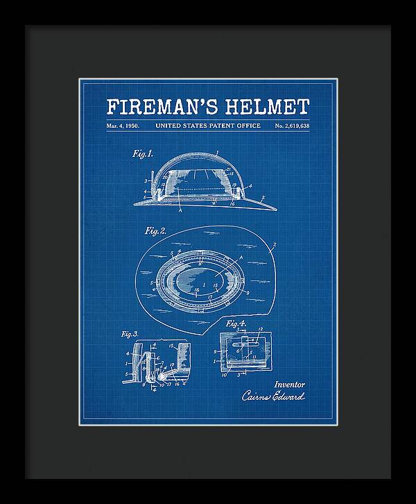 Fireman's Helmet Blueprint Patent Us2619638