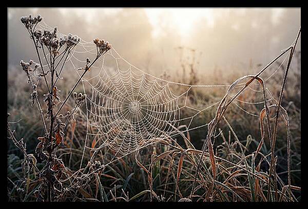 First Frost On Spider Web