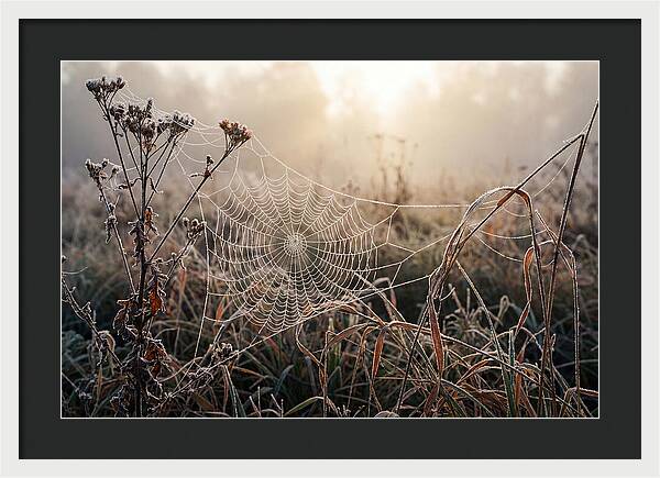 First Frost On Spider Web