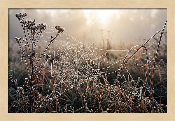 First Frost On Spider Web