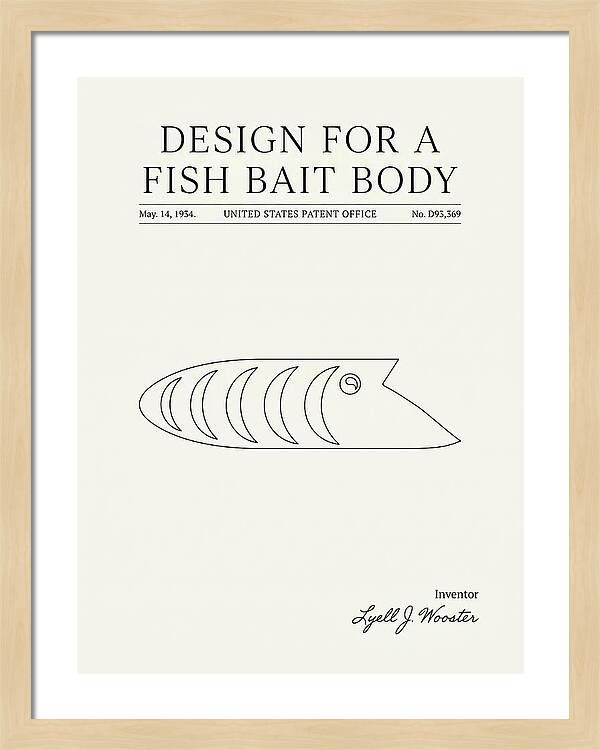 Fish Bait Body Fishing Lure Minimalist Patent Usd93369s
