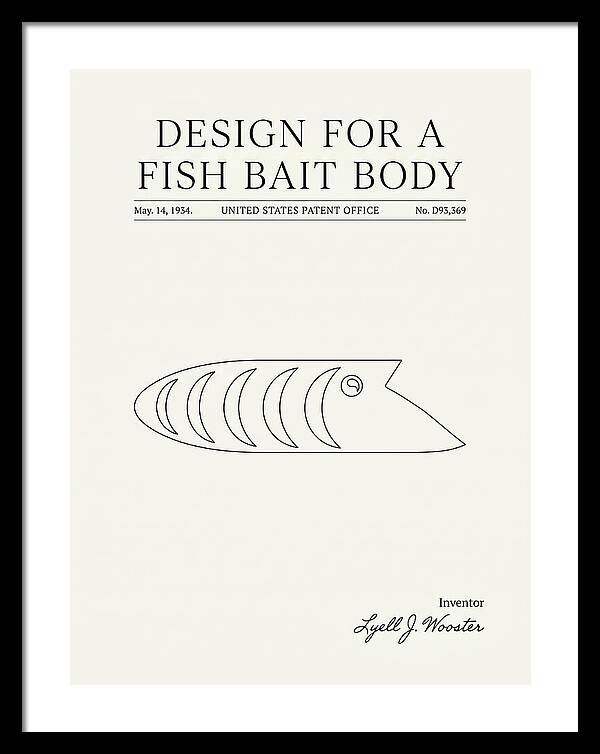 Fish Bait Body Fishing Lure Minimalist Patent Usd93369s