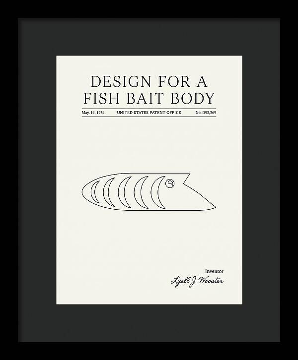Fish Bait Body Fishing Lure Minimalist Patent Usd93369s