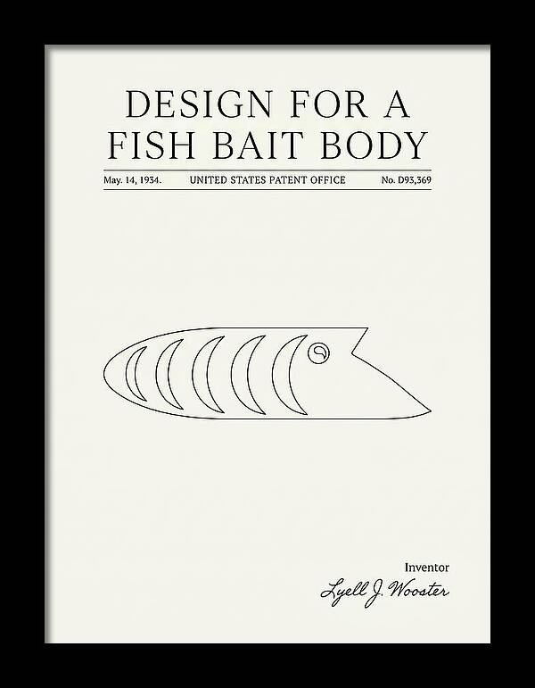 Fish Bait Body Fishing Lure Minimalist Patent Usd93369s