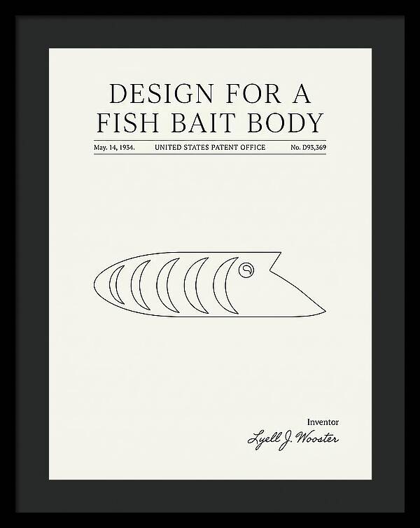 Fish Bait Body Fishing Lure Minimalist Patent Usd93369s