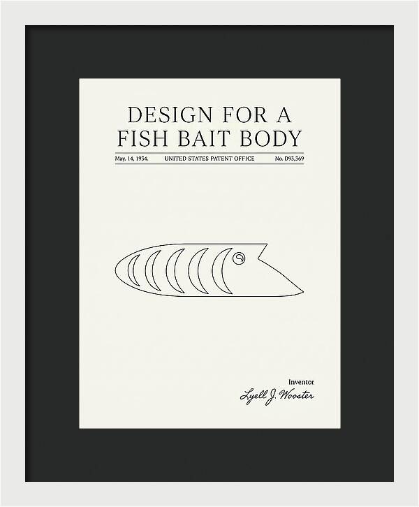 Fish Bait Body Fishing Lure Minimalist Patent Usd93369s