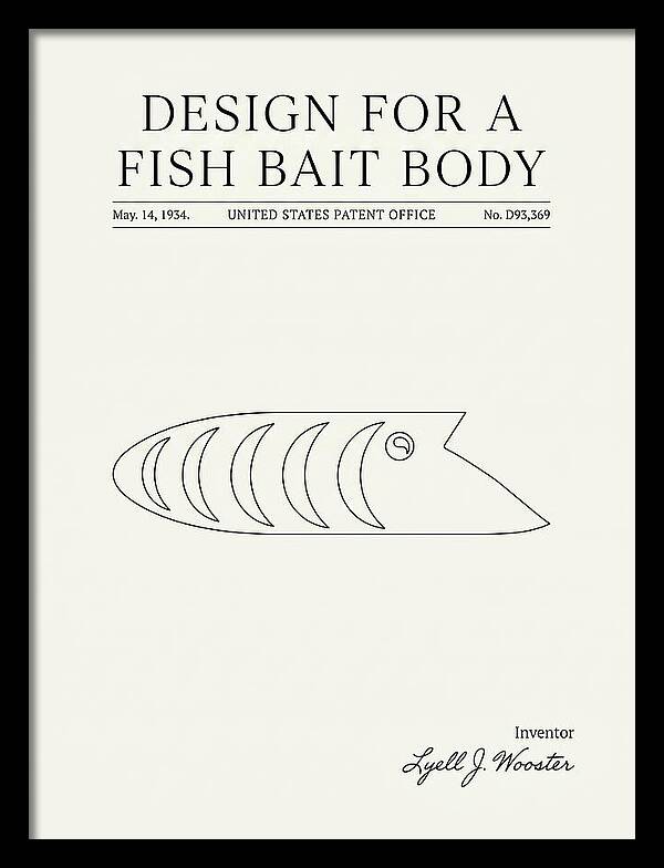 Fish Bait Body Fishing Lure Minimalist Patent Usd93369s