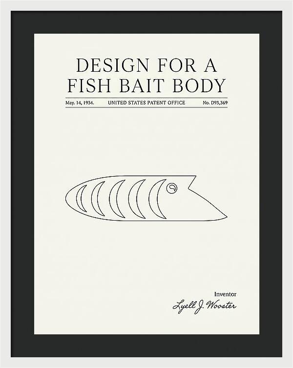 Fish Bait Body Fishing Lure Minimalist Patent Usd93369s