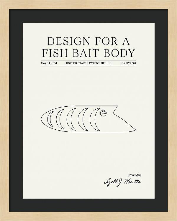 Fish Bait Body Fishing Lure Minimalist Patent Usd93369s