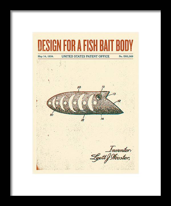 Fish Bait Body Fishing Lure Retro Patent Usd93369s