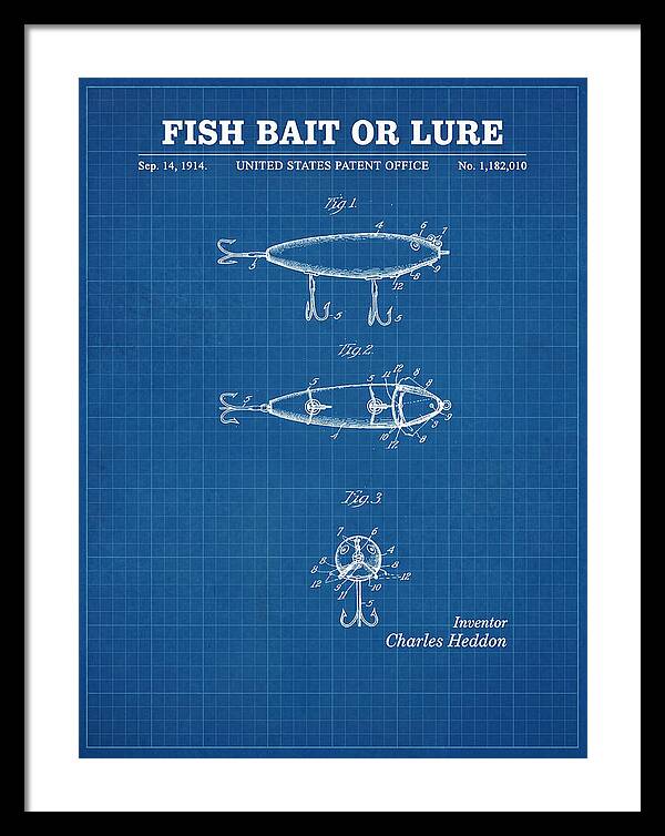 Fish Bait Or Lure Blueprint Patent Us1182010a