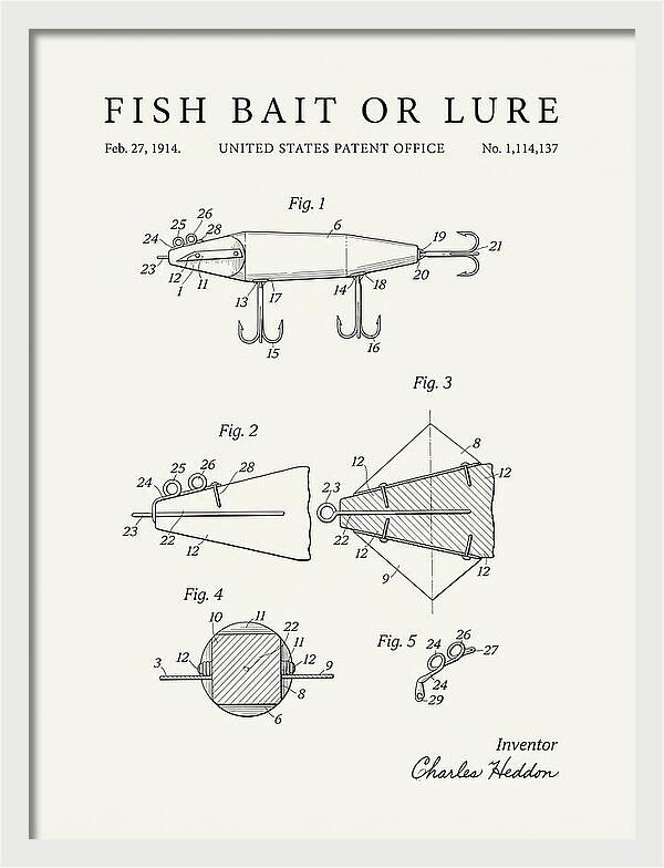 Fish Bait Or Lure Minimalist Patent Us1114137a
