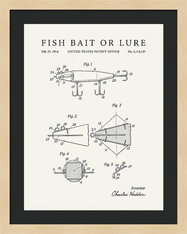 Fish Bait Or Lure Minimalist Patent Us1114137a