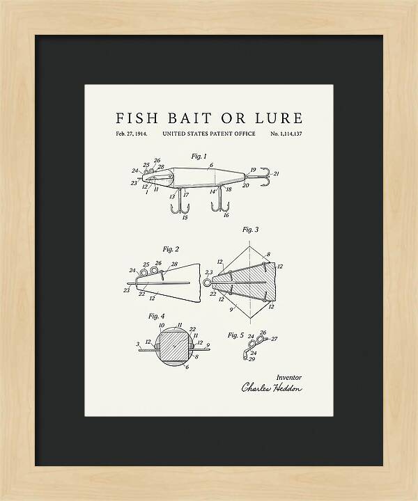 Fish Bait Or Lure Minimalist Patent Us1114137a