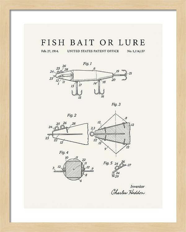Fish Bait Or Lure Minimalist Patent Us1114137a