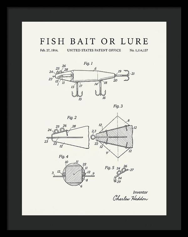Fish Bait Or Lure Minimalist Patent Us1114137a