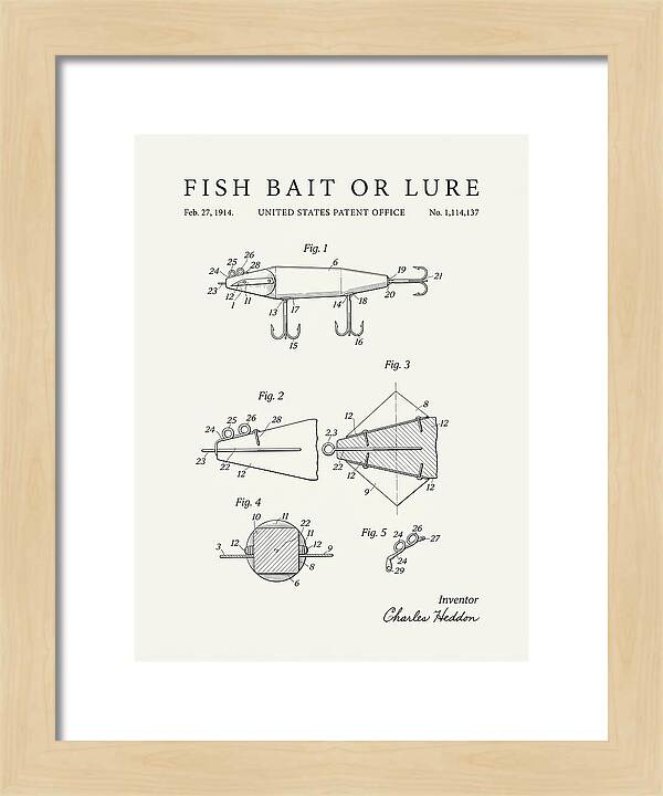 Fish Bait Or Lure Minimalist Patent Us1114137a