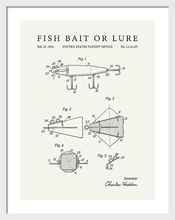 Fish Bait Or Lure Minimalist Patent Us1114137a