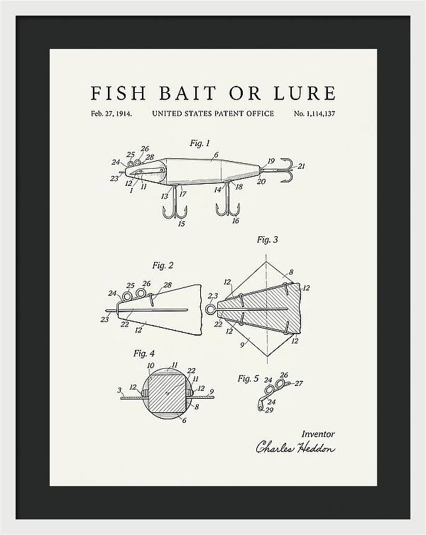 Fish Bait Or Lure Minimalist Patent Us1114137a