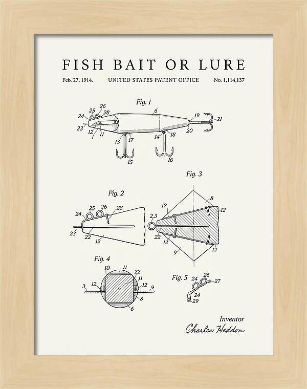 Fish Bait Or Lure Minimalist Patent Us1114137a