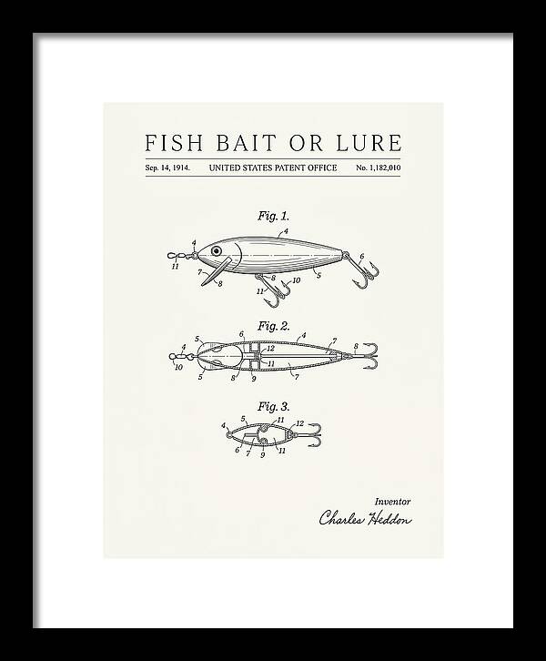 Fish Bait Or Lure Minimalist Patent Us1182010a