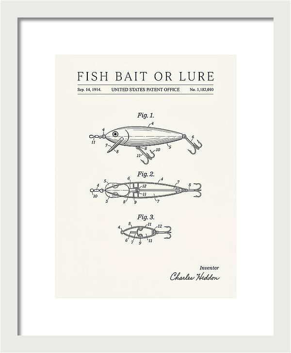 Fish Bait Or Lure Minimalist Patent Us1182010a