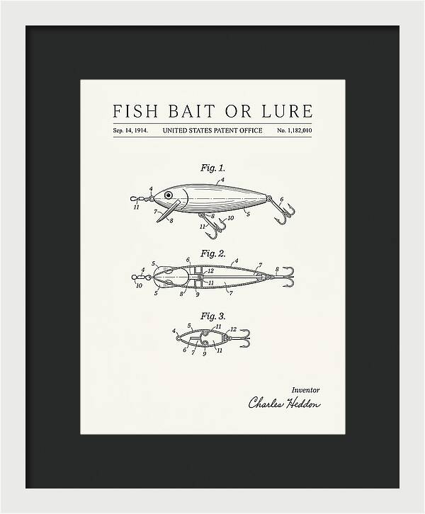 Fish Bait Or Lure Minimalist Patent Us1182010a