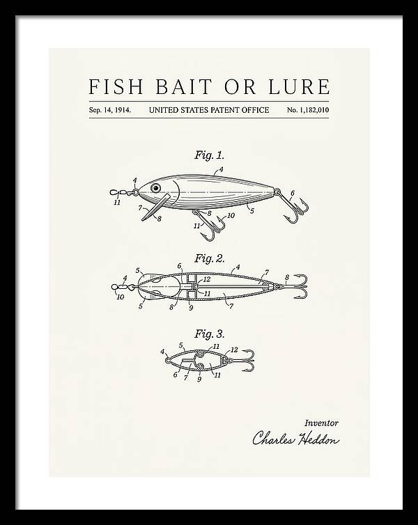 Fish Bait Or Lure Minimalist Patent Us1182010a