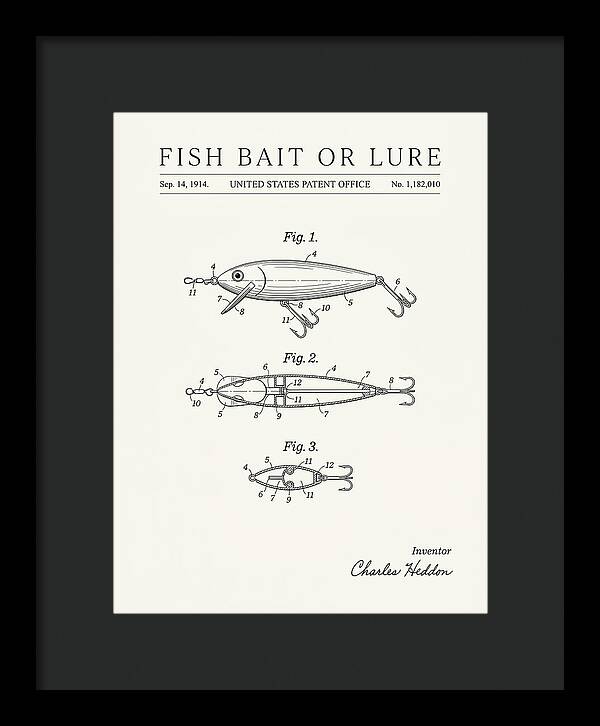 Fish Bait Or Lure Minimalist Patent Us1182010a
